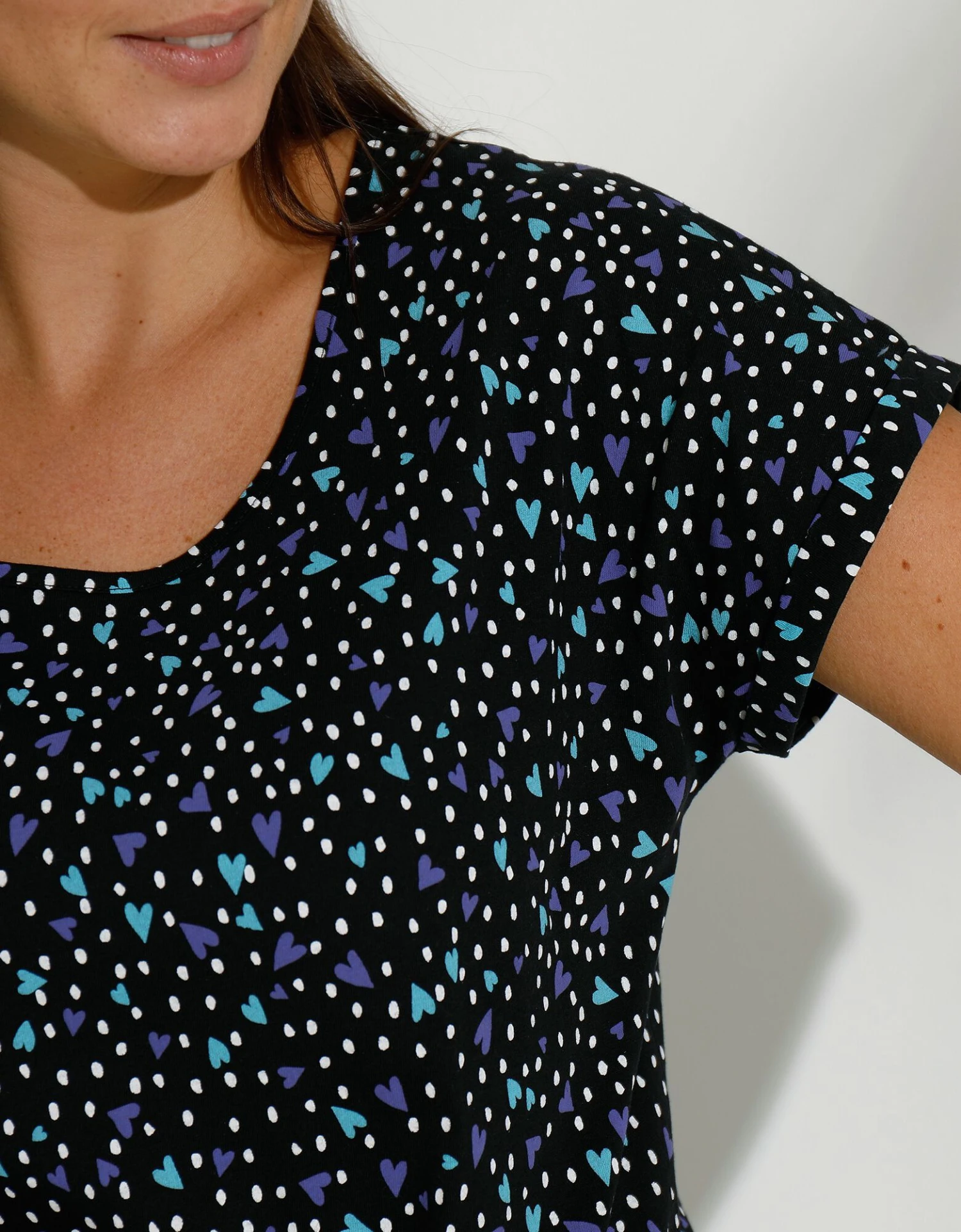 Chemise De Nuit Coton Imprimé "coeurs" 7 Chemise De Nuit Coton Imprimé "coeurs" – Image 7