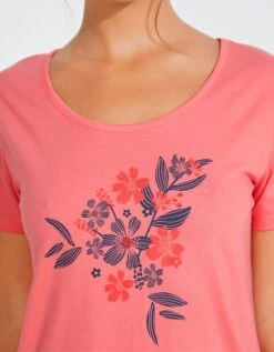 Chemise De Nuit Courte Imprimé Fleurs -Élégance Nuit Soldes Boutique 703458 C01 zoomx vue5