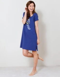 Chemise De Nuit Courte Imprimé "Wild And Free"(1)