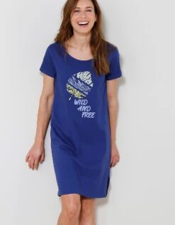 Chemise De Nuit Courte Imprimé "Wild And Free"(1) 7 Chemise De Nuit Courte Imprimé "Wild And Free"(1) -Élégance Nuit Soldes Boutique 703475 C01 zoomx vue3