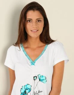 T-shirt Pyjama Jersey Manches Courtes -Élégance Nuit Soldes Boutique 703478 C00 zoom detailRFP