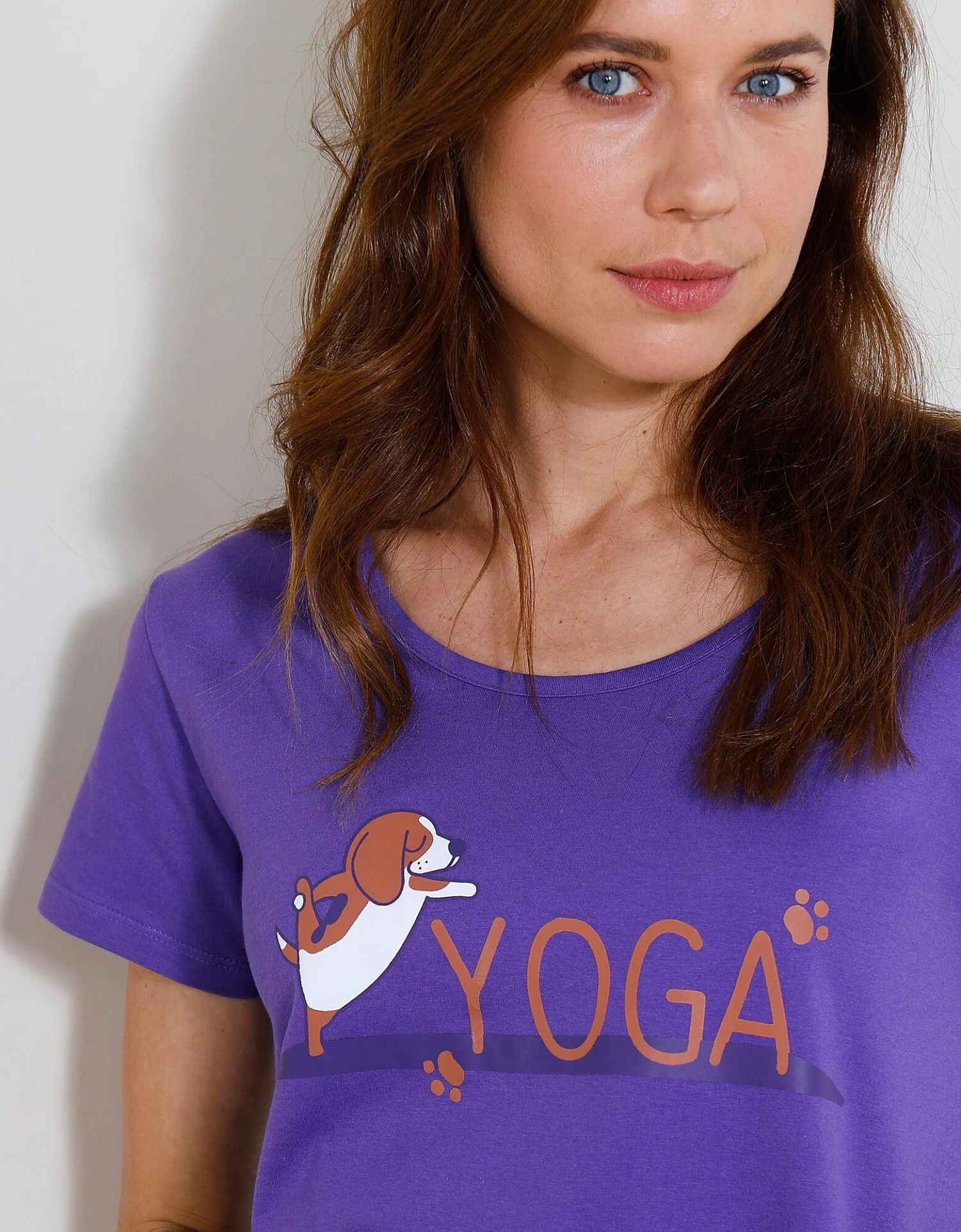 Chemise De Nuit Courte Imprimé "Yoga" 3 Chemise De Nuit Courte Imprimé "Yoga" – Image 3