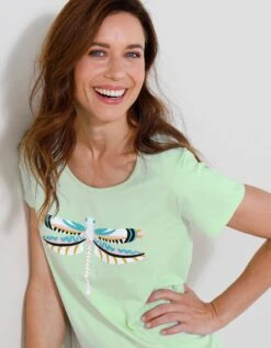 Chemise De Nuit Longue Imprimé "Libellule" -Élégance Nuit Soldes Boutique 703484 C01 zoomx vue3