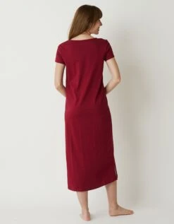 Chemise De Nuit Longue Manches Courtes Motif "papillons" -Élégance Nuit Soldes Boutique 703594 C01 zoomx vue4