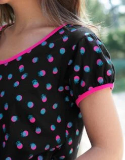 Tee-shirt Manches Courtes Coton Enjoy Imprimé Pois -Élégance Nuit Soldes Boutique 703595 C01 zoomx vue5