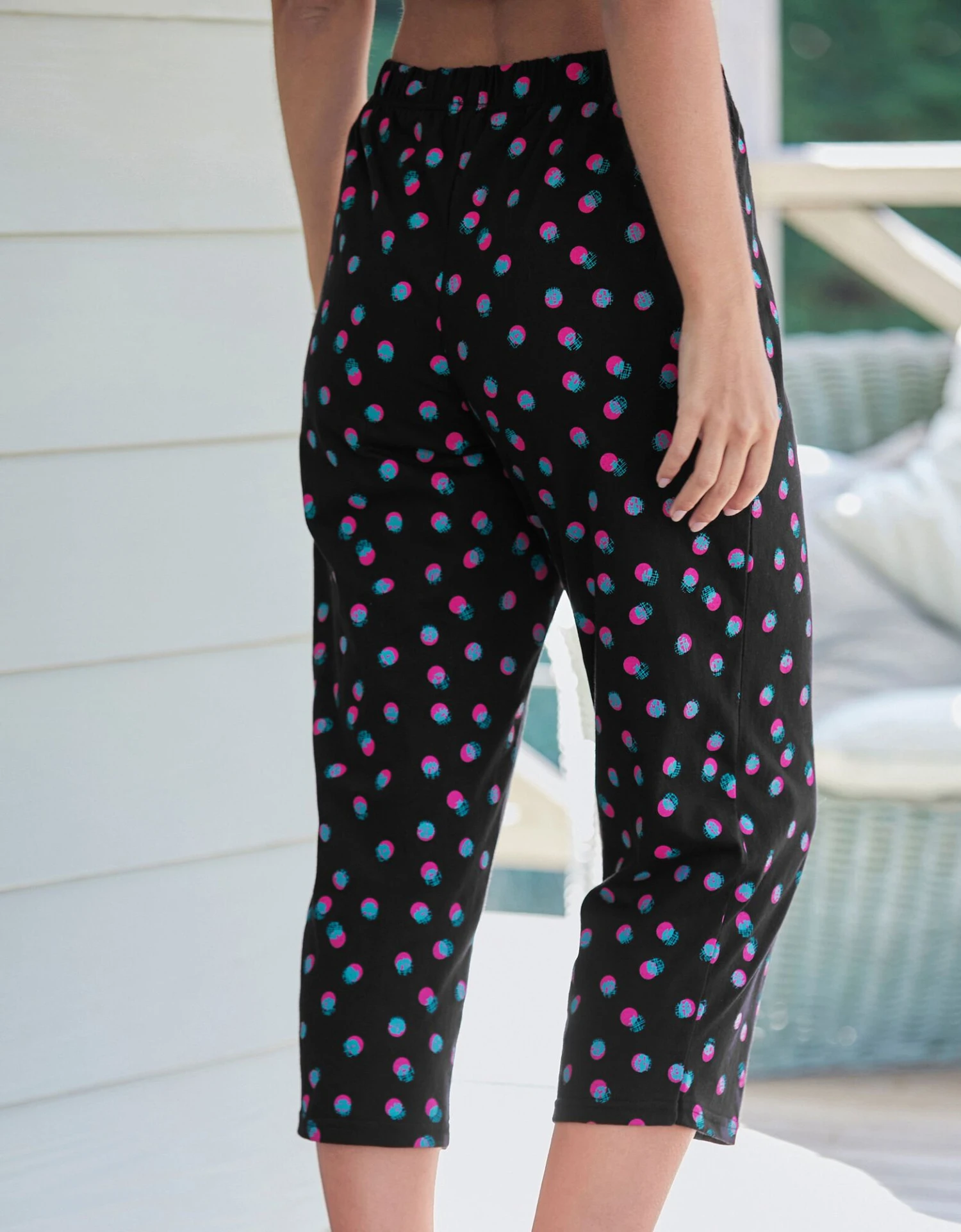 Pantacourt Pyjama Imprimé à Pois 3 Pantacourt Pyjama Imprimé à Pois – Image 3