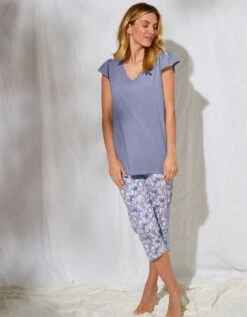 Tee-shirt Pyjama Manches Courtes Uni -Élégance Nuit Soldes Boutique 703606 C01 zoomx vue5