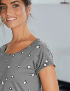 Maxi Tee-shirt - Lot De 2 -Élégance Nuit Soldes Boutique 703611 C01 zoomx vue3