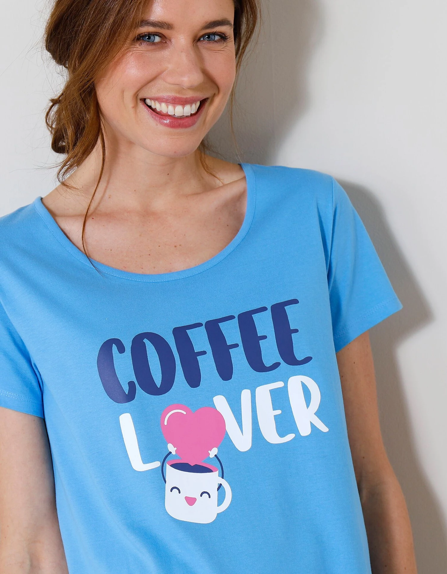 Chemise De Nuit Courte Imprimé "Coffee Lover"(1) 3 Chemise De Nuit Courte Imprimé "Coffee Lover"(1) – Image 3