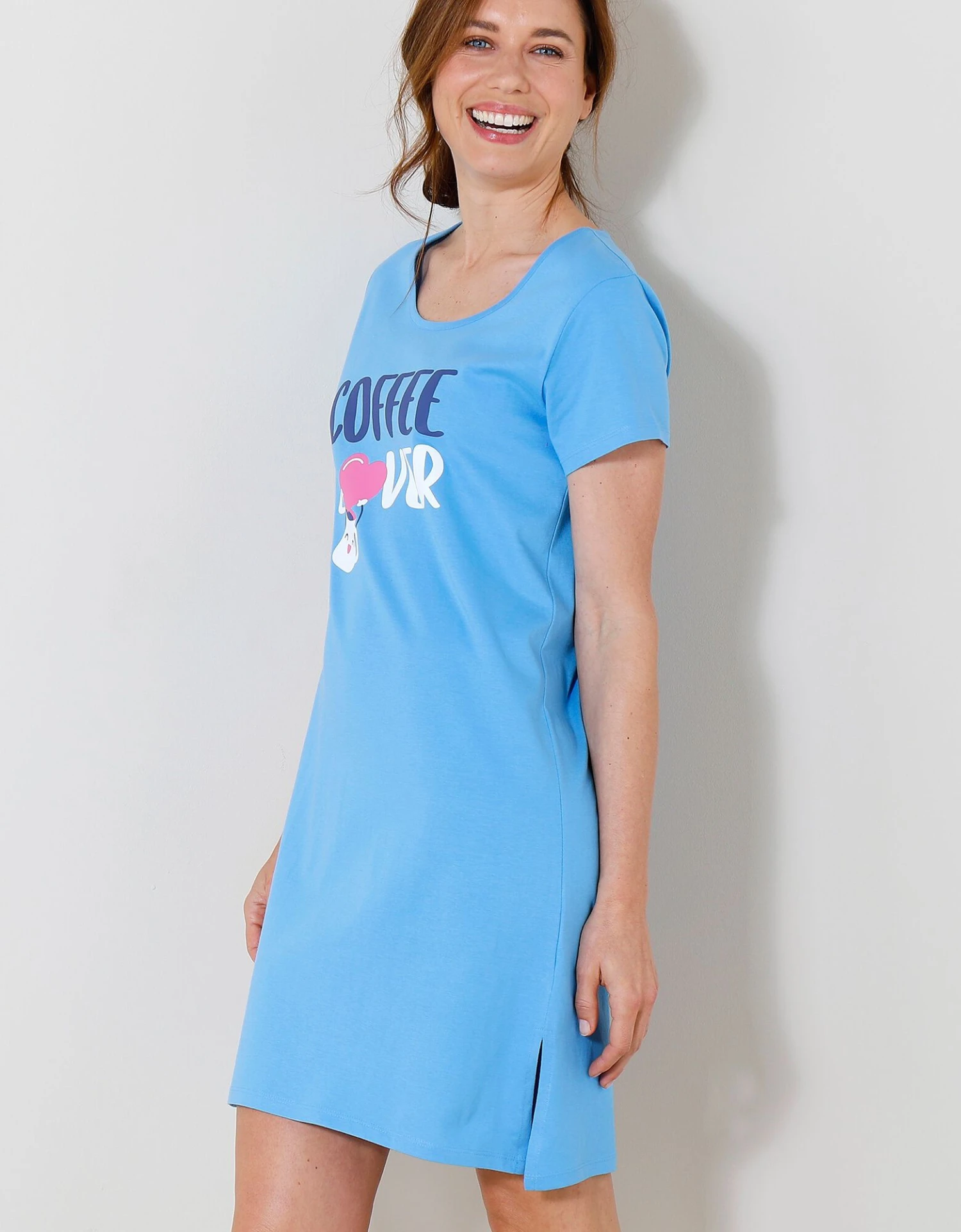 Chemise De Nuit Courte Imprimé "Coffee Lover"(1) 5 Chemise De Nuit Courte Imprimé "Coffee Lover"(1) – Image 5