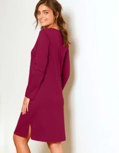 Chemise De Nuit Courte Manches Longues Motif "papillons" -Élégance Nuit Soldes Boutique 703619 C01 zoomx vue6