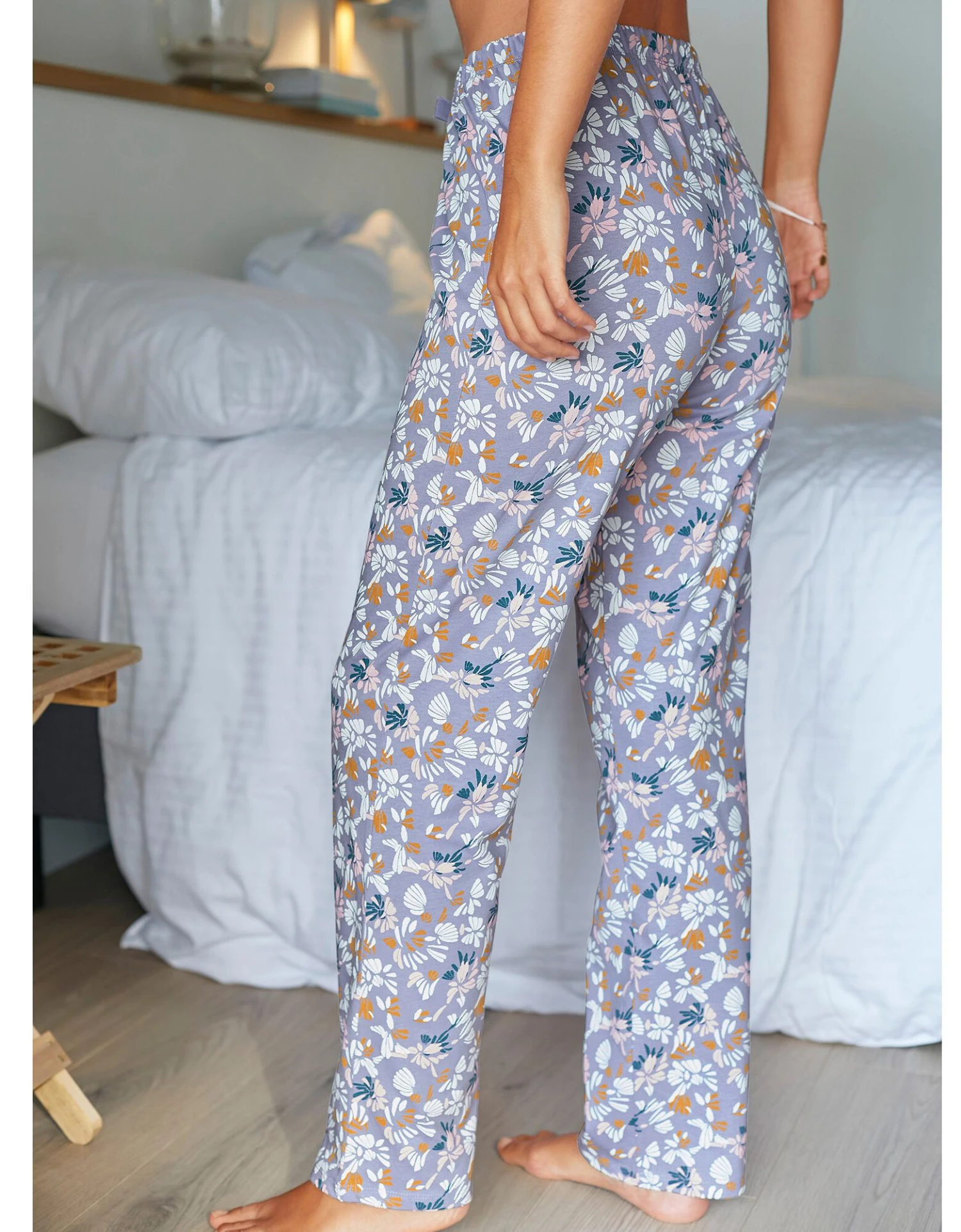 Pantalon Pyjama Coton Imprimé "pétales" 2 Pantalon Pyjama Coton Imprimé "pétales" – Image 2
