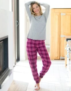 Tee-shirt Pyjama Manches Longues Uni Coton -Élégance Nuit Soldes Boutique 703631 C01 zoomx vue5