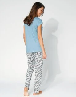 Pyjama Coton Imprimé "plumes" -Élégance Nuit Soldes Boutique 703653 C01 zoomx vue5
