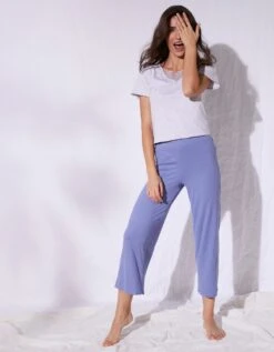 Tee-shirt Col Plumetis Manches Courtes -Élégance Nuit Soldes Boutique 703668 C01 zoomx vue4