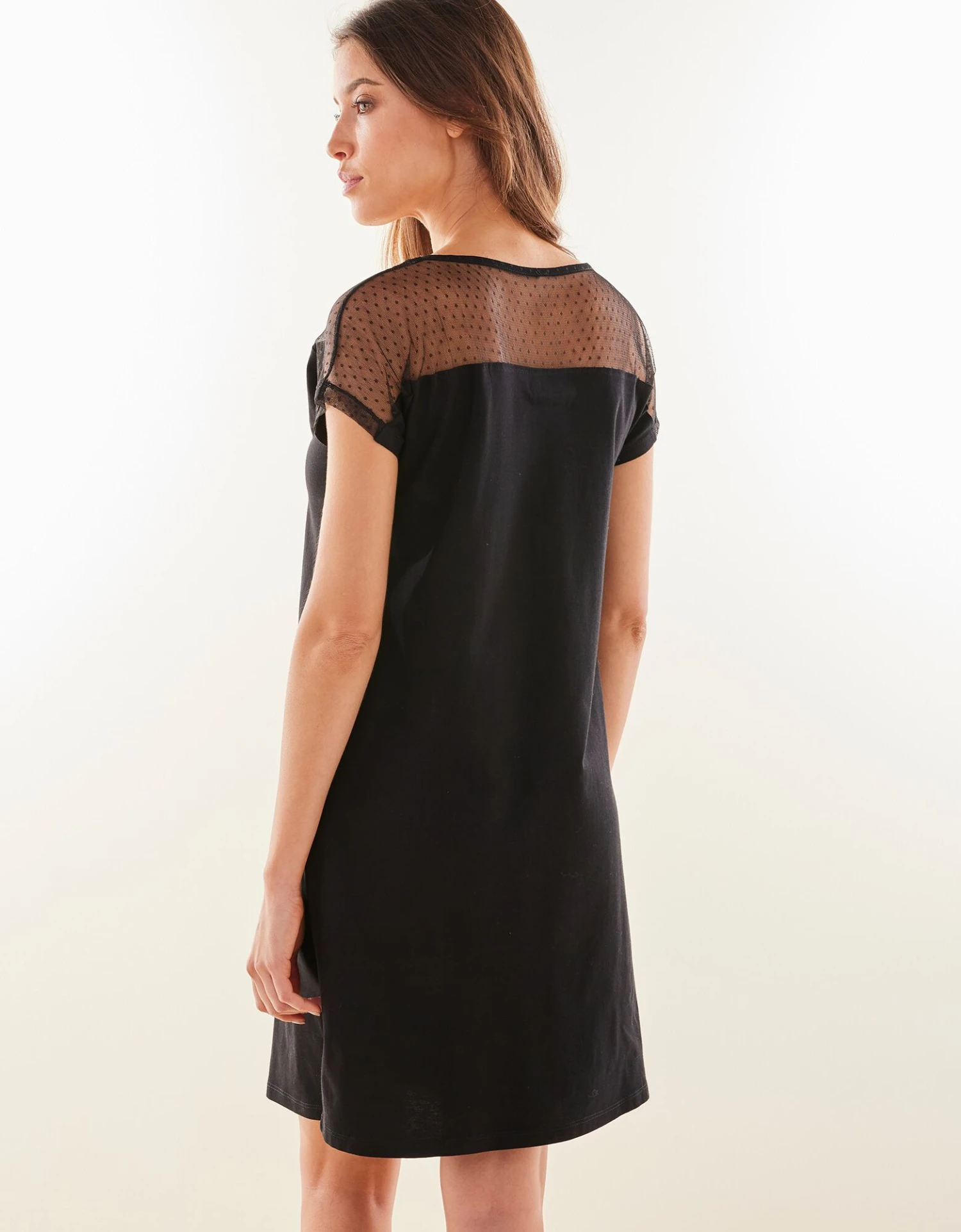 Chemise De Nuit Viscose Et Plumetis 2 Chemise De Nuit Viscose Et Plumetis – Image 2