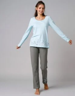 Tee-shirt De Pyjama Manches Longues Imprimé Base Fleurs 11 Tee-shirt De Pyjama Manches Longues Imprimé Base Fleurs -Élégance Nuit Soldes Boutique 703676 C00 zoomx vue5