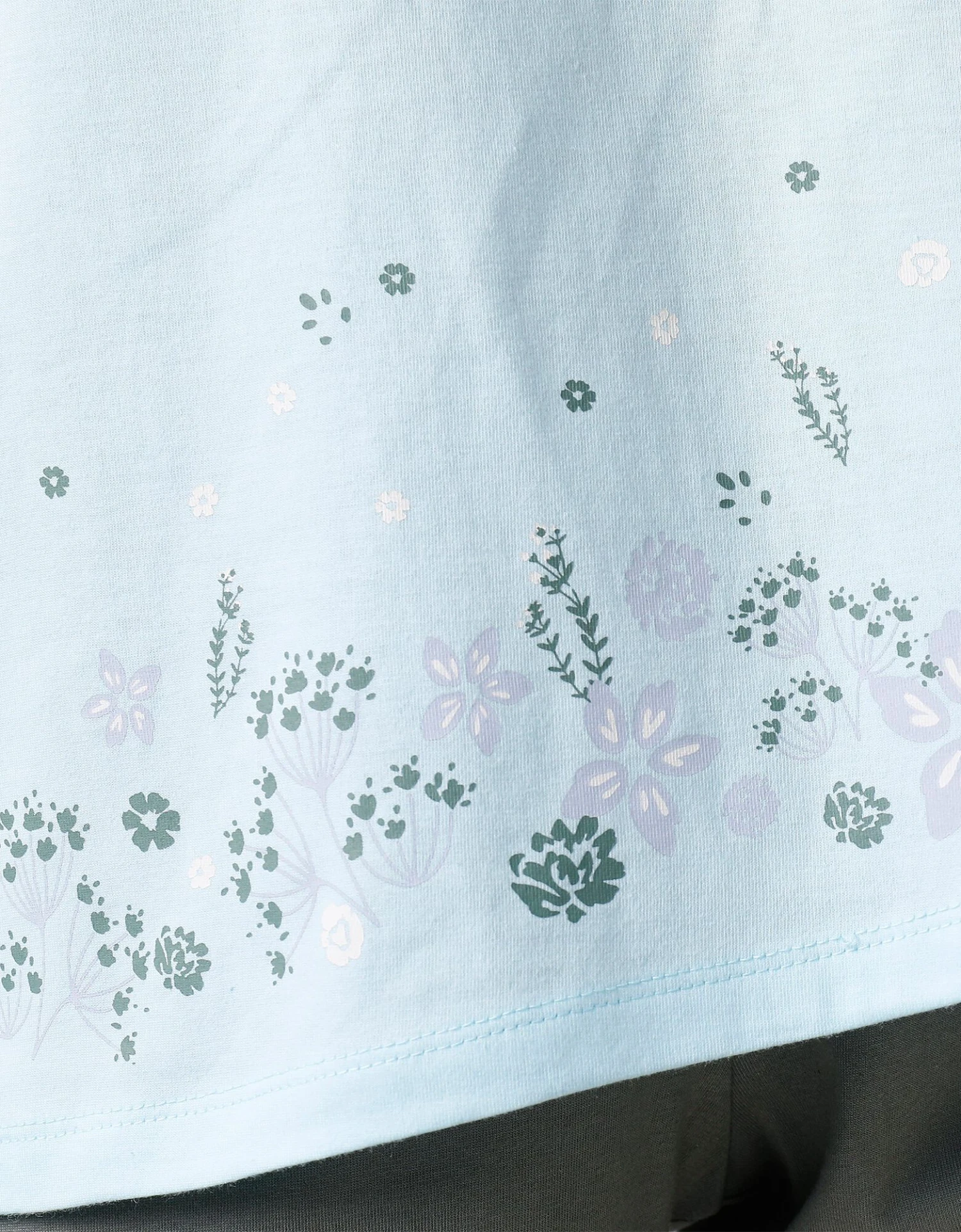 Tee-shirt De Pyjama Manches Longues Imprimé Base Fleurs 6 Tee-shirt De Pyjama Manches Longues Imprimé Base Fleurs – Image 6