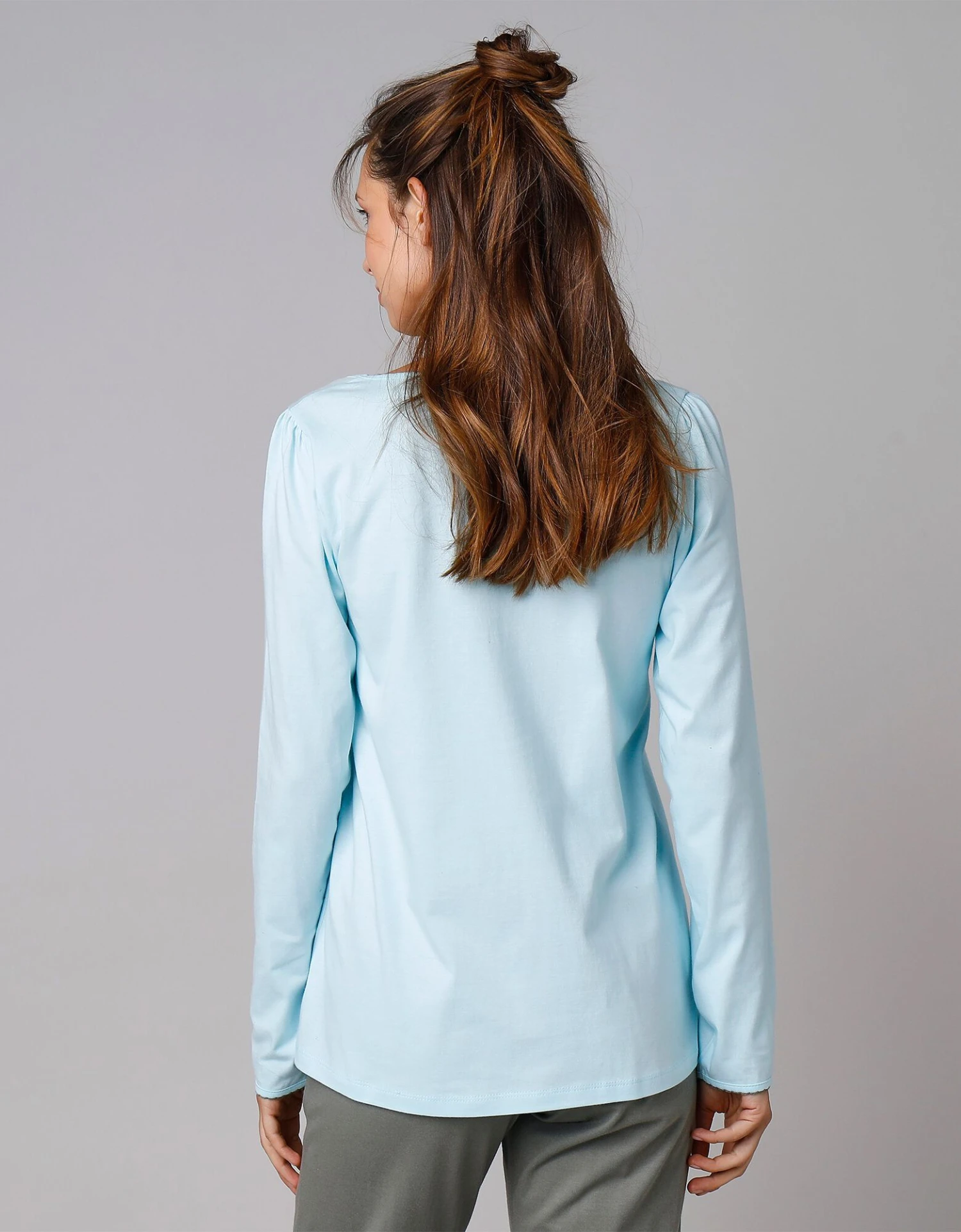 Tee-shirt De Pyjama Manches Longues Imprimé Base Fleurs 7 Tee-shirt De Pyjama Manches Longues Imprimé Base Fleurs – Image 7