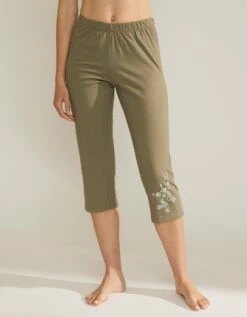 Pantacourt De Pyjama Imprimé Placé Fleurs