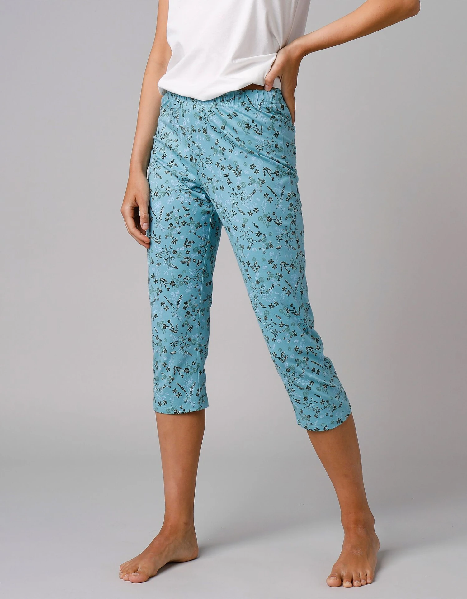 Pantacourt De Pyjama Imprimé Fleurs 1 Pantacourt De Pyjama Imprimé Fleurs