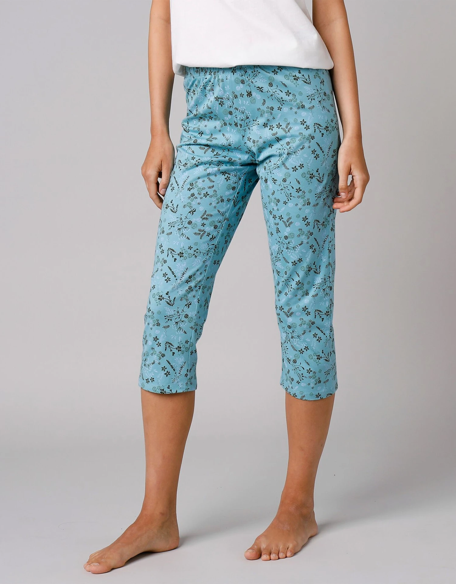 Pantacourt De Pyjama Imprimé Fleurs 4 Pantacourt De Pyjama Imprimé Fleurs – Image 4