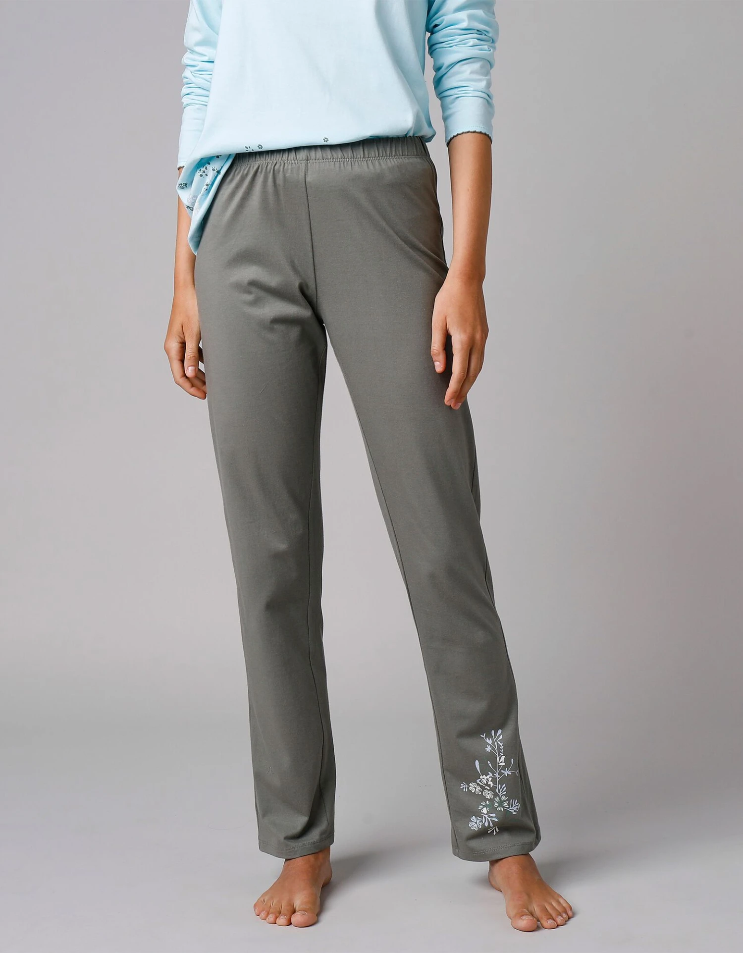 Pantalon De Pyjama Imprimé Placé Fleurs 1 Pantalon De Pyjama Imprimé Placé Fleurs