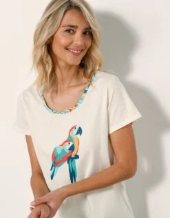 Pyjama Pantacourt Roméo Imprimé Toucan -Élégance Nuit Soldes Boutique 703720 C01 zoomx vue4