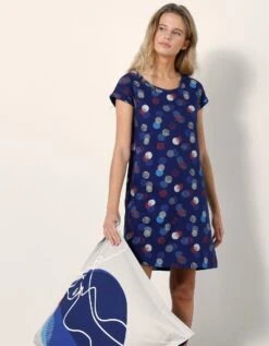 Chemise De Nuit Courte Imprimée Arty -Élégance Nuit Soldes Boutique 703721 C01 zoomx vue5