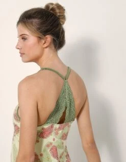 Nuisette Dos Macramé Imprimé Eglantine - Coton Modal -Élégance Nuit Soldes Boutique 703726 C01 zoomx vue3