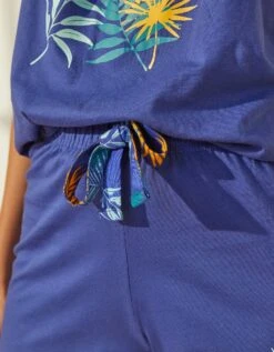 Short De Pyjama En Coton - Uni Tropical 9 Short De Pyjama En Coton - Uni Tropical -Élégance Nuit Soldes Boutique 703743 C01 zoomx vue4