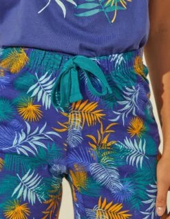 Short De Pyjama En Coton - Imprimé Tropical -Élégance Nuit Soldes Boutique 703744 C00 zoomx vue4