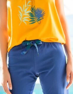 Pantacourt De Pyjama En Coton - Uni Tropical -Élégance Nuit Soldes Boutique 703745 C01 zoomx vue3