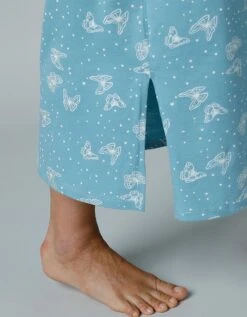 Chemise De Nuit Longue Manches Courtes Imprimée "papillons" -Élégance Nuit Soldes Boutique 703820 C01 zoomx vue5