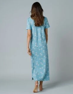 Chemise De Nuit Longue Manches Courtes Imprimée "papillons" -Élégance Nuit Soldes Boutique 703820 C01 zoomx vue6