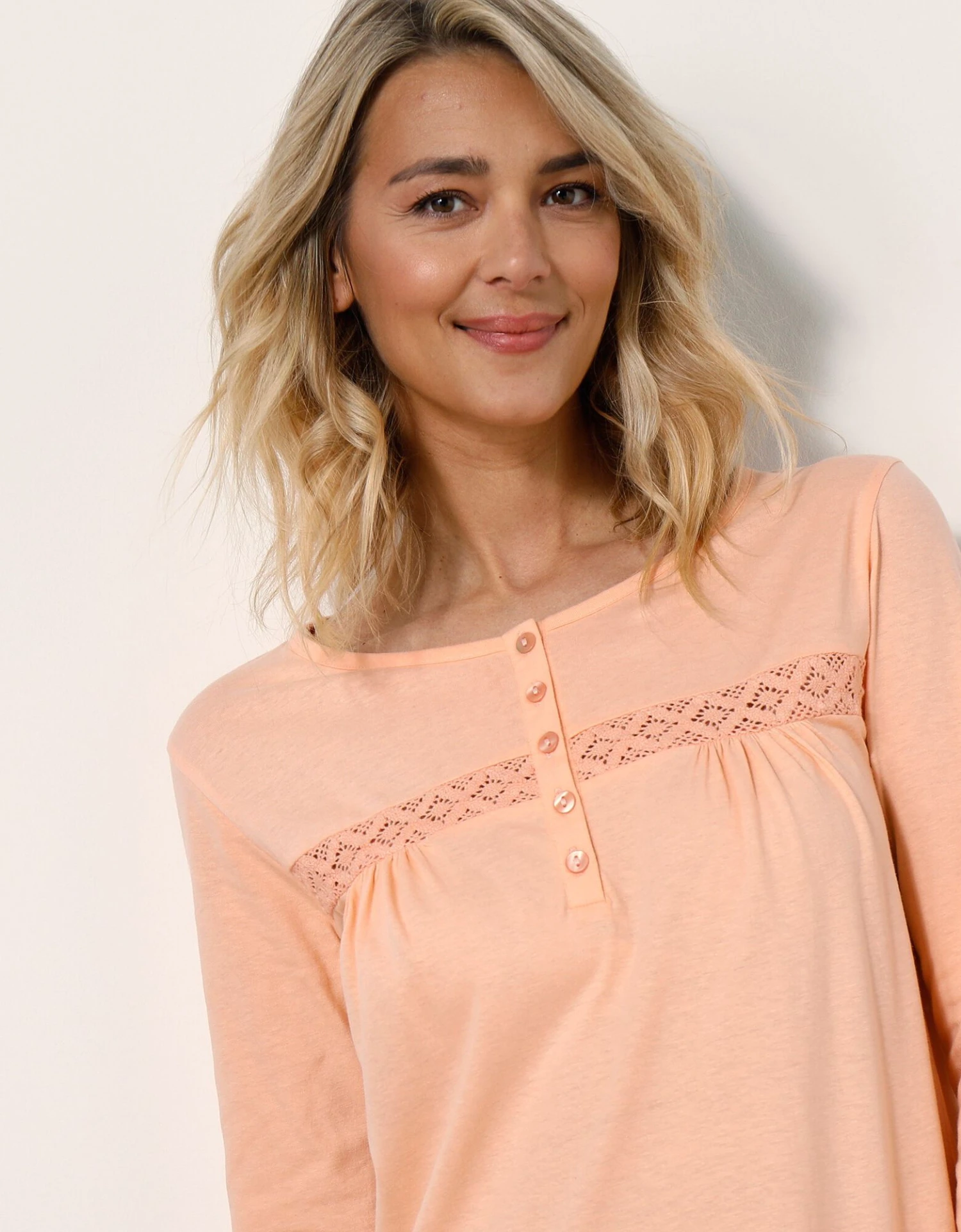 Chemise De Nuit Longue Manches Longues Unie 2 Chemise De Nuit Longue Manches Longues Unie – Image 2