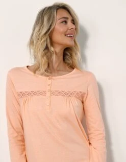 Chemise De Nuit Longue Manches Longues Unie 9 Chemise De Nuit Longue Manches Longues Unie -Élégance Nuit Soldes Boutique 703825 C00 zoomx vue5