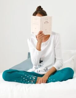 Tee-shirt Imprimé Placé Bucolique - Manches Longues -Élégance Nuit Soldes Boutique 703843 C00 zoomx vue6