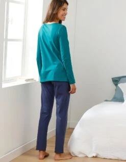 Tee-shirt Col Imprimé Bucolique - Manches Longues 7 Tee-shirt Col Imprimé Bucolique - Manches Longues -Élégance Nuit Soldes Boutique 703845 C00 zoomx vue4