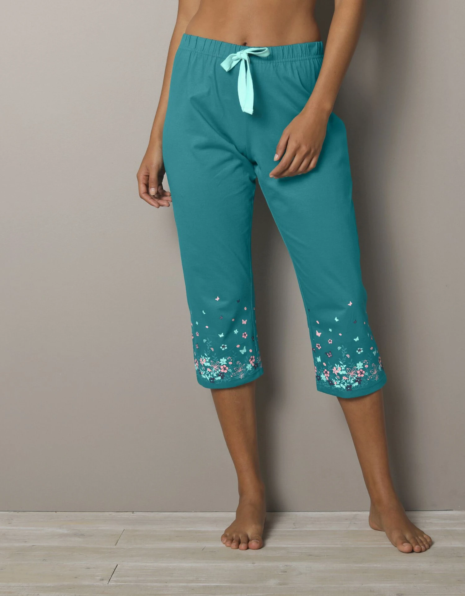 Pantacourt Base Imprimée Bucolique - Coton Jersey 1 Pantacourt Base Imprimée Bucolique - Coton Jersey