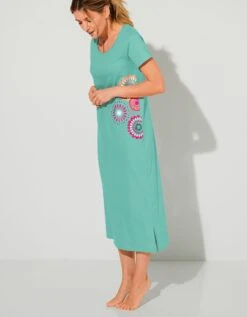 Chemise De Nuit Longue Imprimé Rosaces 10 Chemise De Nuit Longue Imprimé Rosaces -Élégance Nuit Soldes Boutique 703921 C01 zoomx vue4