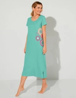 Chemise De Nuit Longue Imprimé Rosaces 13 Chemise De Nuit Longue Imprimé Rosaces -Élégance Nuit Soldes Boutique 703921 C01 zoomx vue7