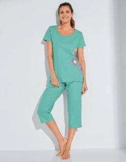 Pyjacourt Imprimé Rosaces - Coton Jersey