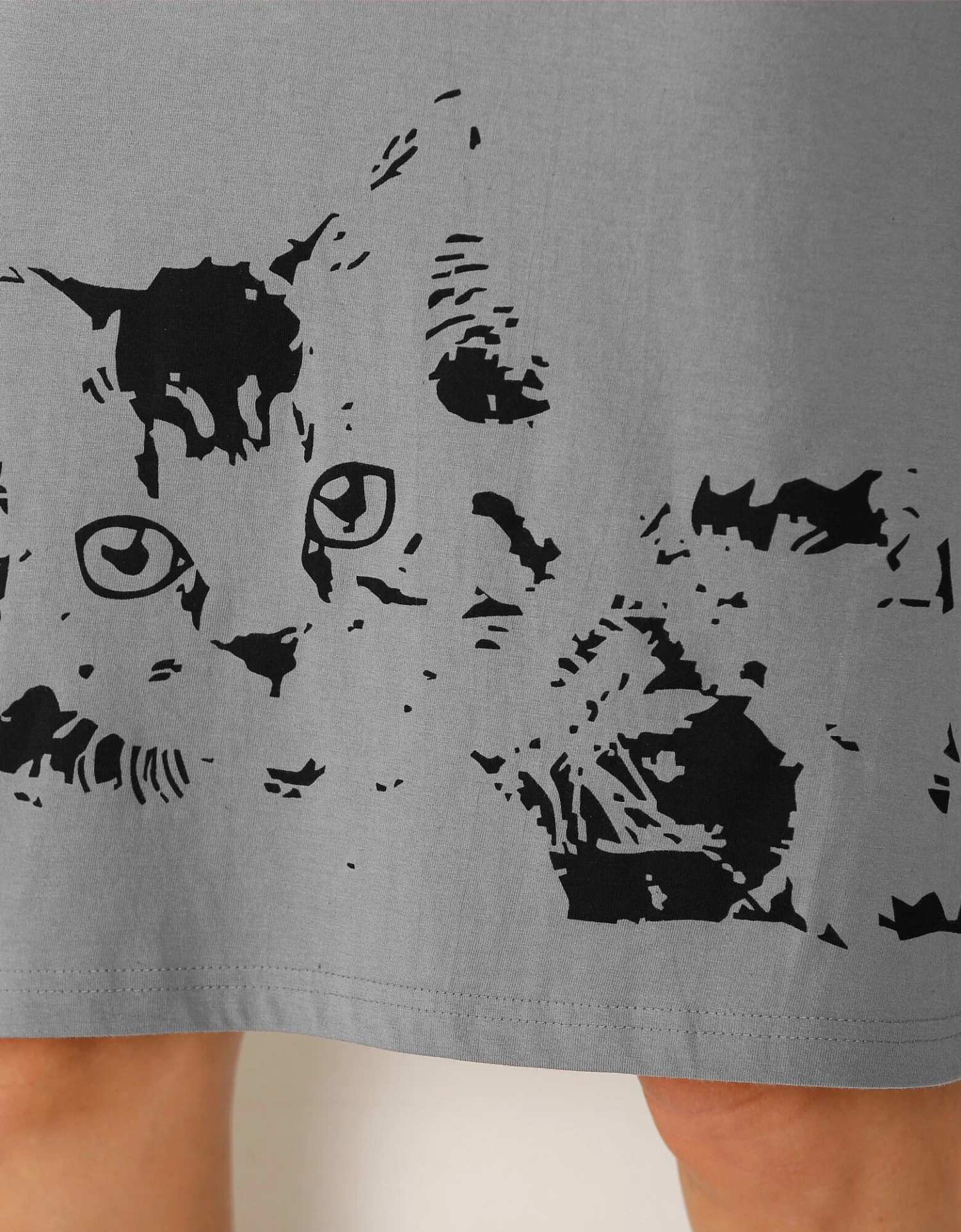 Chemise De Nuit Courte Imprimé Chat - Lot De 2 7 Chemise De Nuit Courte Imprimé Chat - Lot De 2 – Image 7