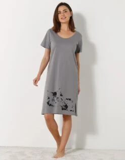 Chemise De Nuit Courte Imprimé Chat - Lot De 2 10 Chemise De Nuit Courte Imprimé Chat - Lot De 2 -Élégance Nuit Soldes Boutique 703951 C03 zoomx vue5