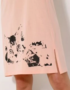 Chemise De Nuit Courte Imprimé Chat - Lot De 2 11 Chemise De Nuit Courte Imprimé Chat - Lot De 2 -Élégance Nuit Soldes Boutique 703951 C03 zoomx vue6