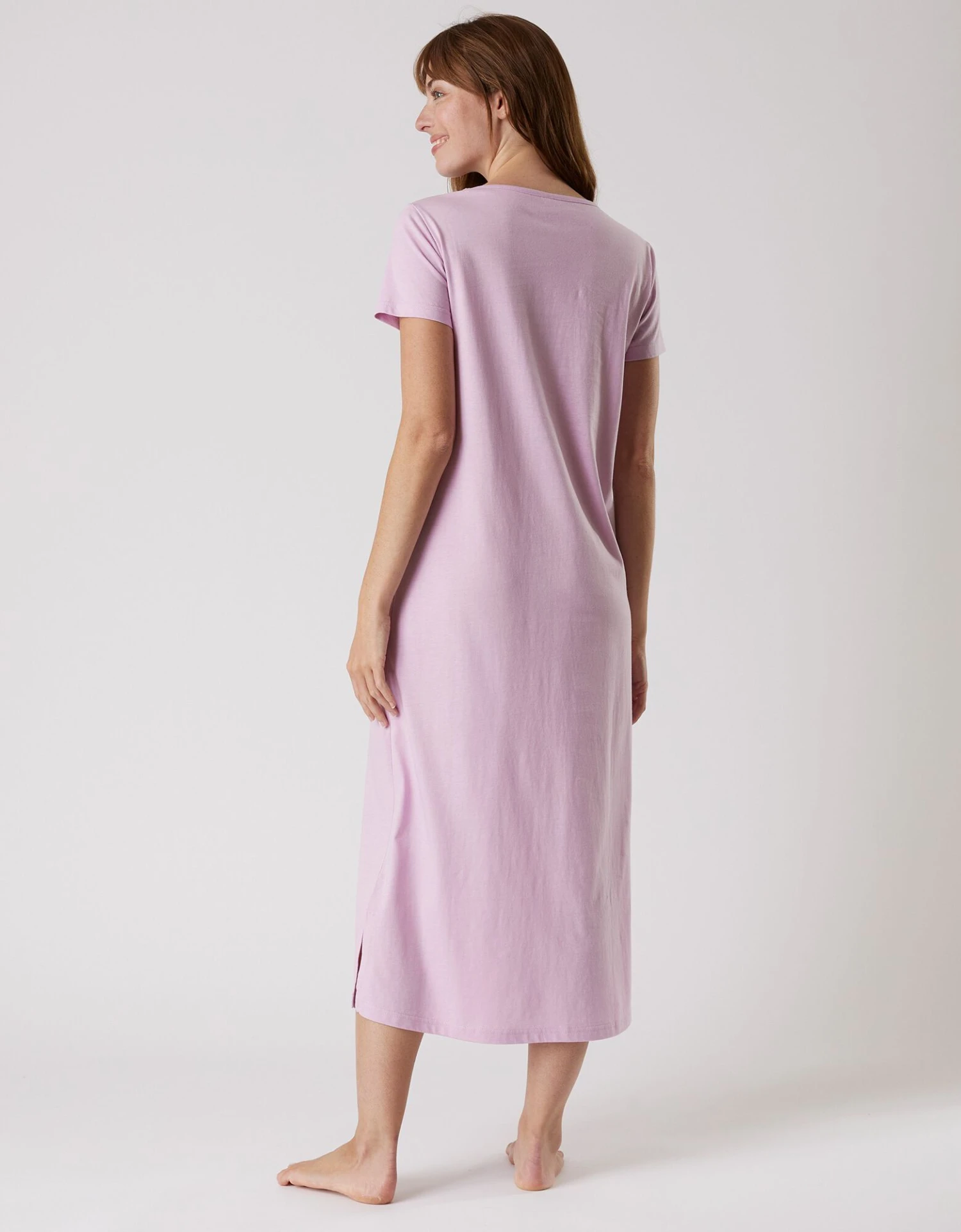 Chemise De Nuit Longue Manches Courtes – Imprimé "chat" 2 Chemise De Nuit Longue Manches Courtes – Imprimé "chat" – Image 2