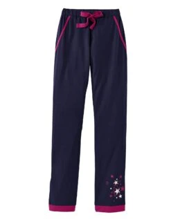Pantalon Uni + étoiles - Jersey Coton -Élégance Nuit Soldes Boutique 703972 C01 zoomx vue3