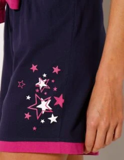 Short Uni + étoiles - Jersey Coton -Élégance Nuit Soldes Boutique 703973 C01 zoom detailRFP