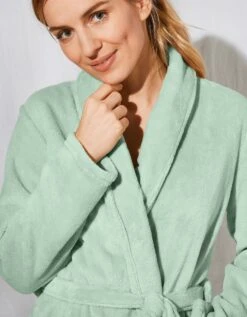 Peignoir Polaire Toucher Peluche Manches Longues, Longueur 115 Cm -Élégance Nuit Soldes Boutique 704398 C00 zoomx vue4